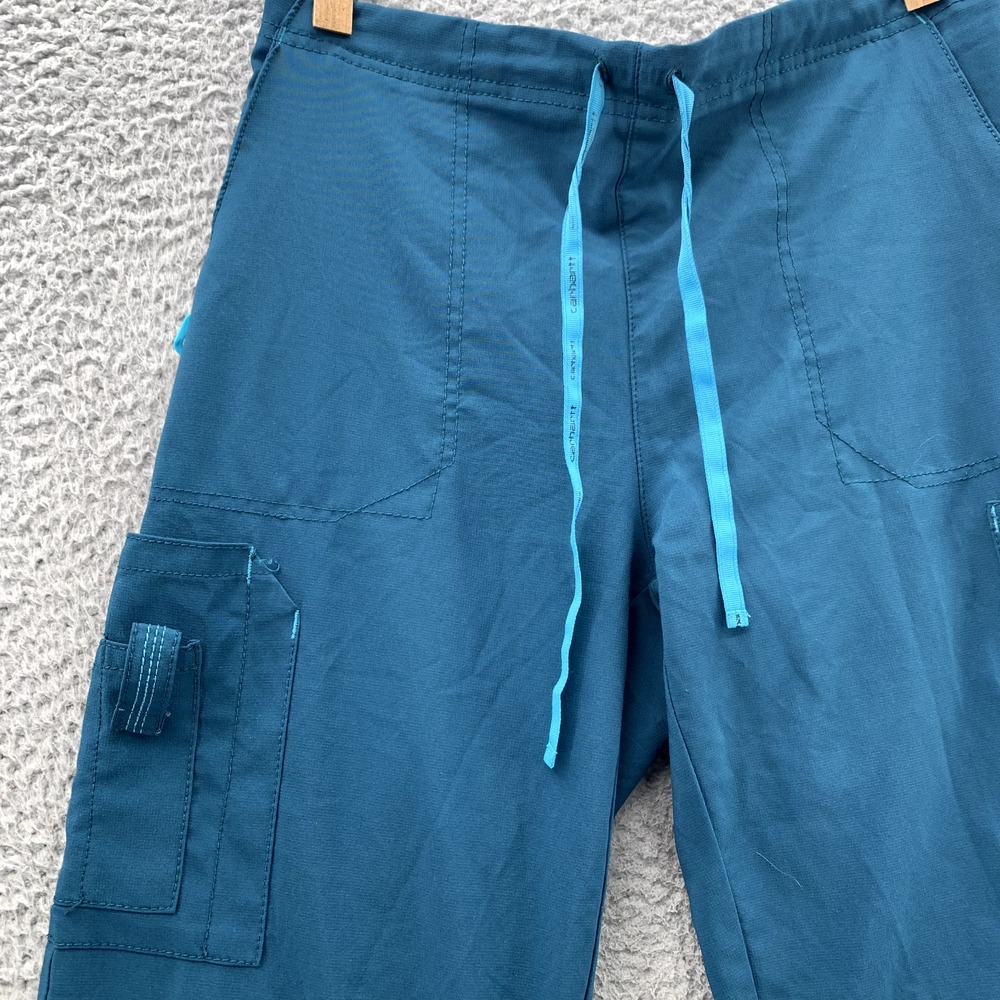 Women's Blue Drawstring Pants - Picture 6 of 12